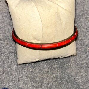 Vintage red coral bangle